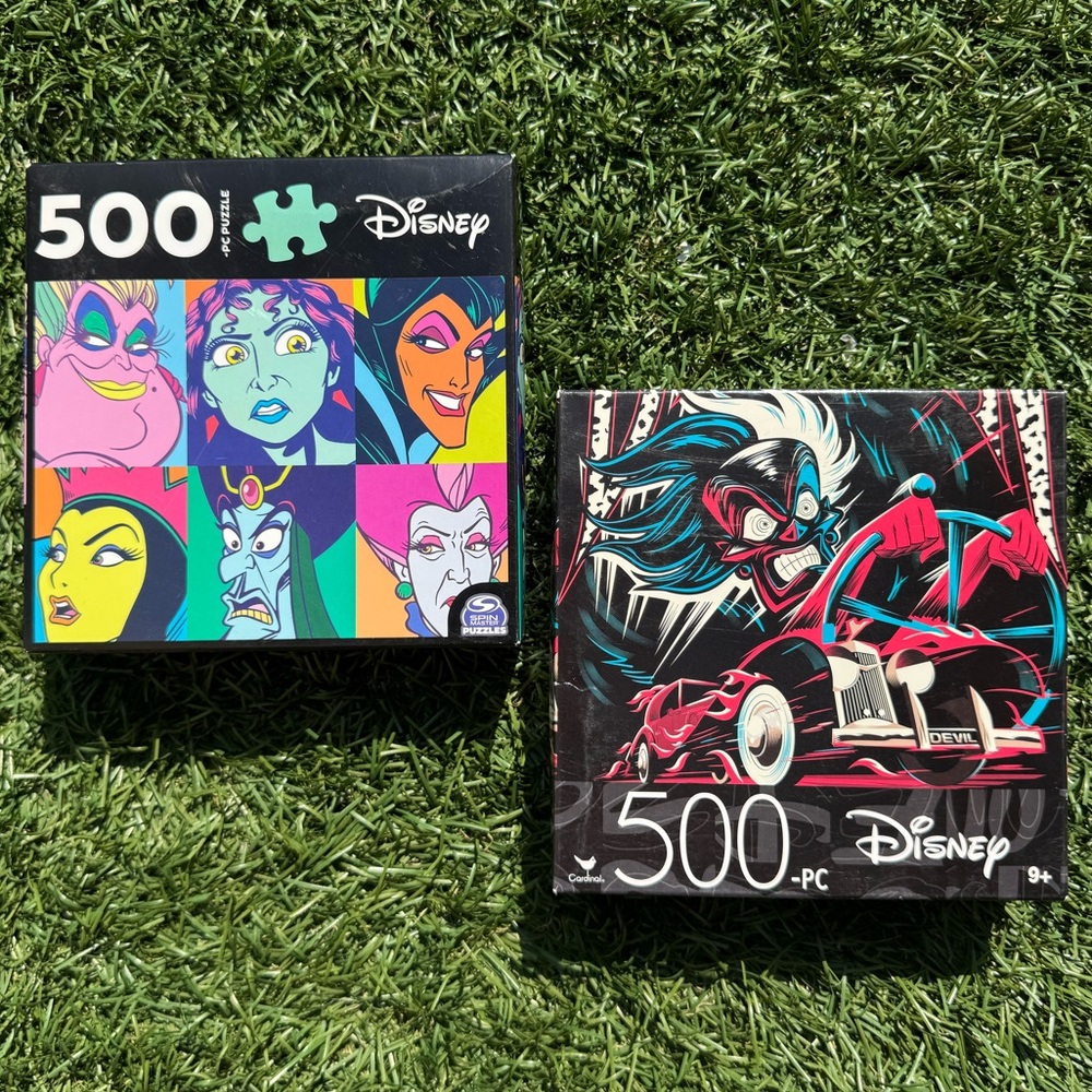 2 🧜🏼‍♀️ Disney Villain Puzzles 500 pieces princess games Cruella Ursula